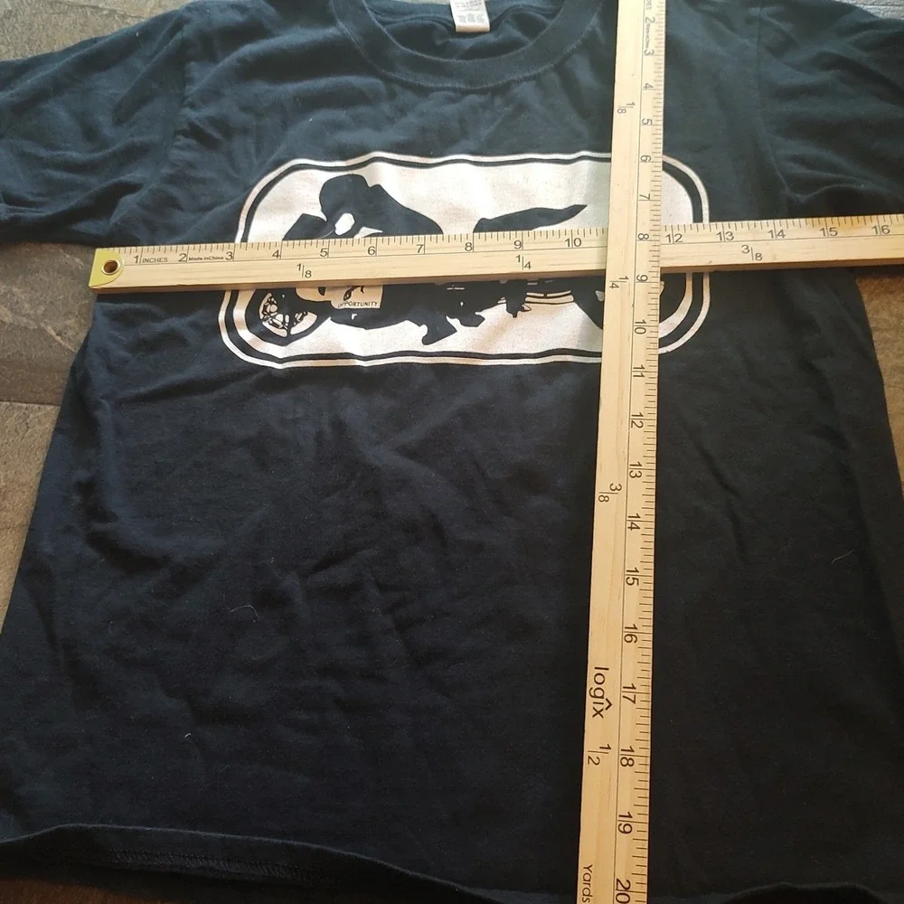 Anvil Motorcycle Graphic Tee Kids Medium Black Excellent Asphalt Opportunity